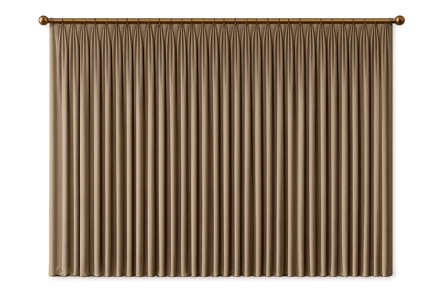 Premium curtains hanging in a softly styled room
